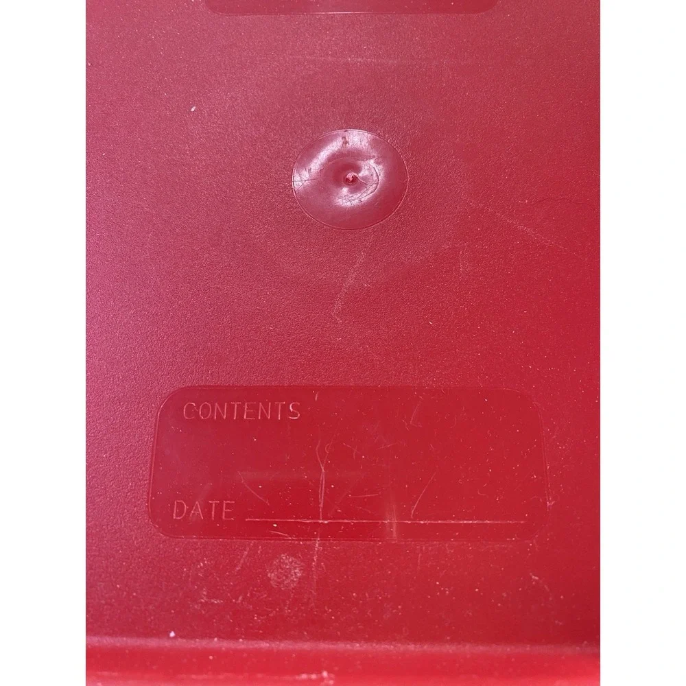 Rubbermaid Commercial Square Storage Container 6 Qt Clear Red Lid‎ Handles 6306